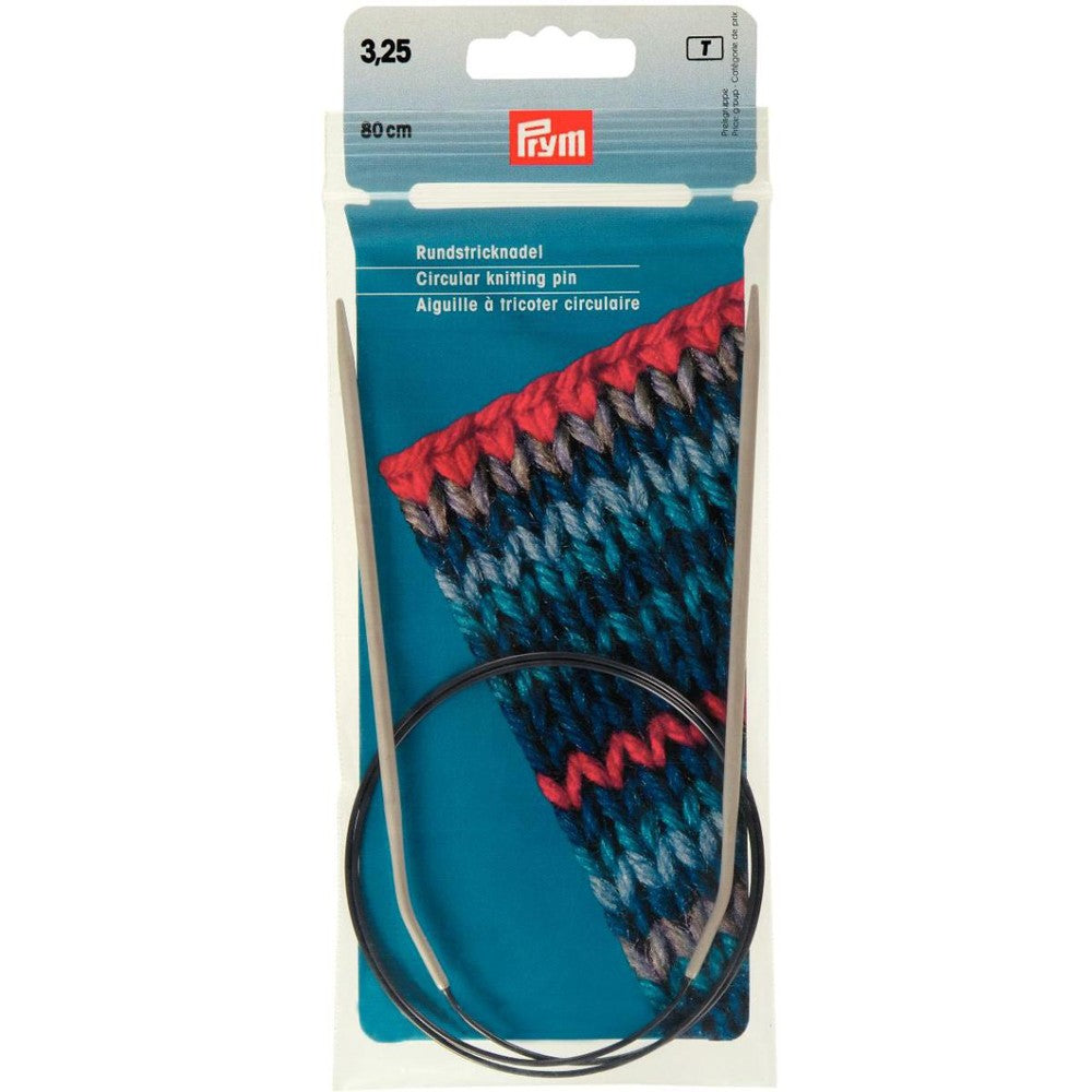 PRYM 3.25 mm 80 cm Aluminium Circular Knitting Needle - 21124