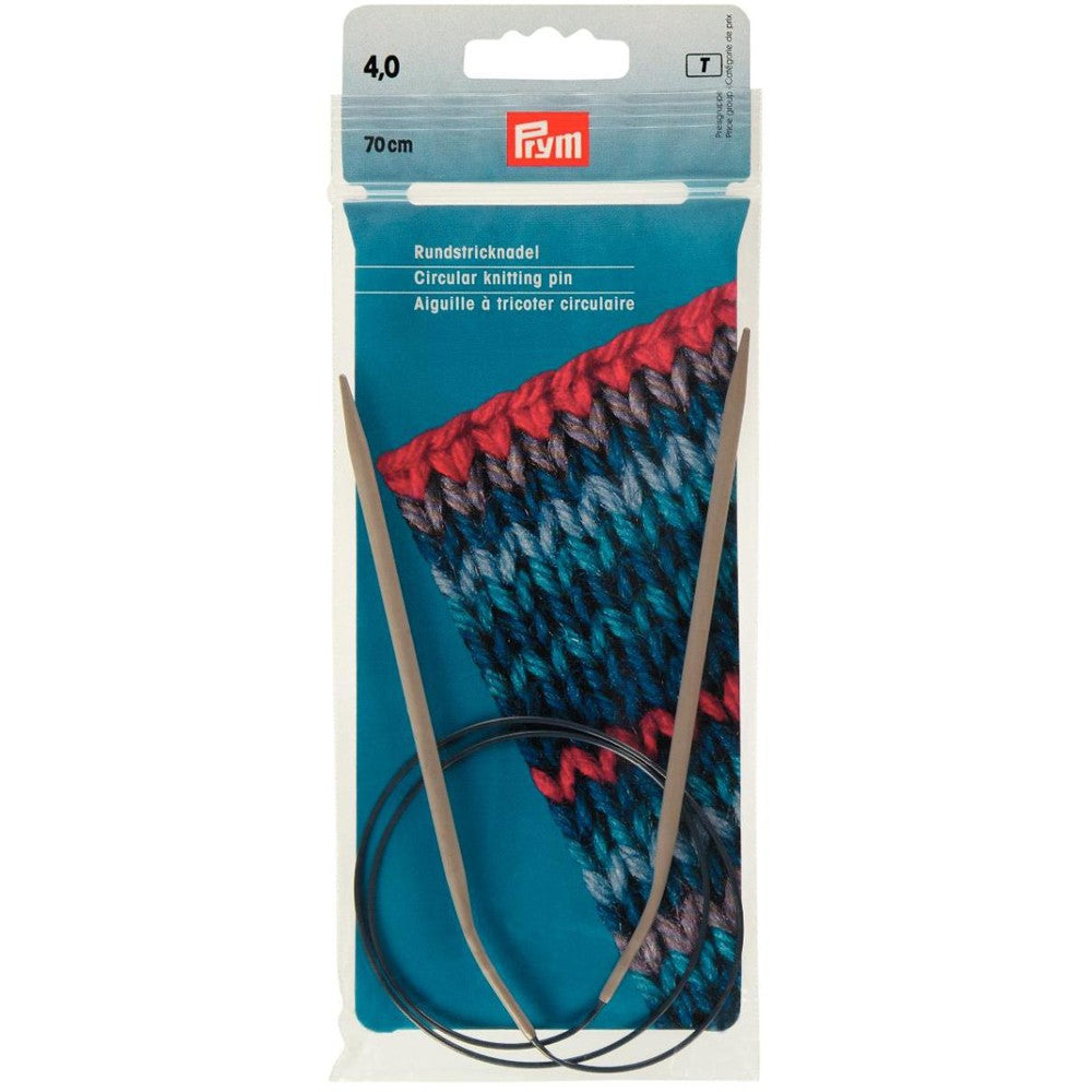 PRYM 4 mm 70 cm Aluminium Circular Knitting Needle - 211263