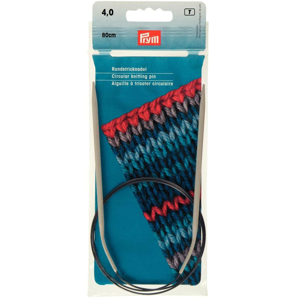 PRYM 4 mm 80 cm Aluminium Circular Knitting Needle - 211264