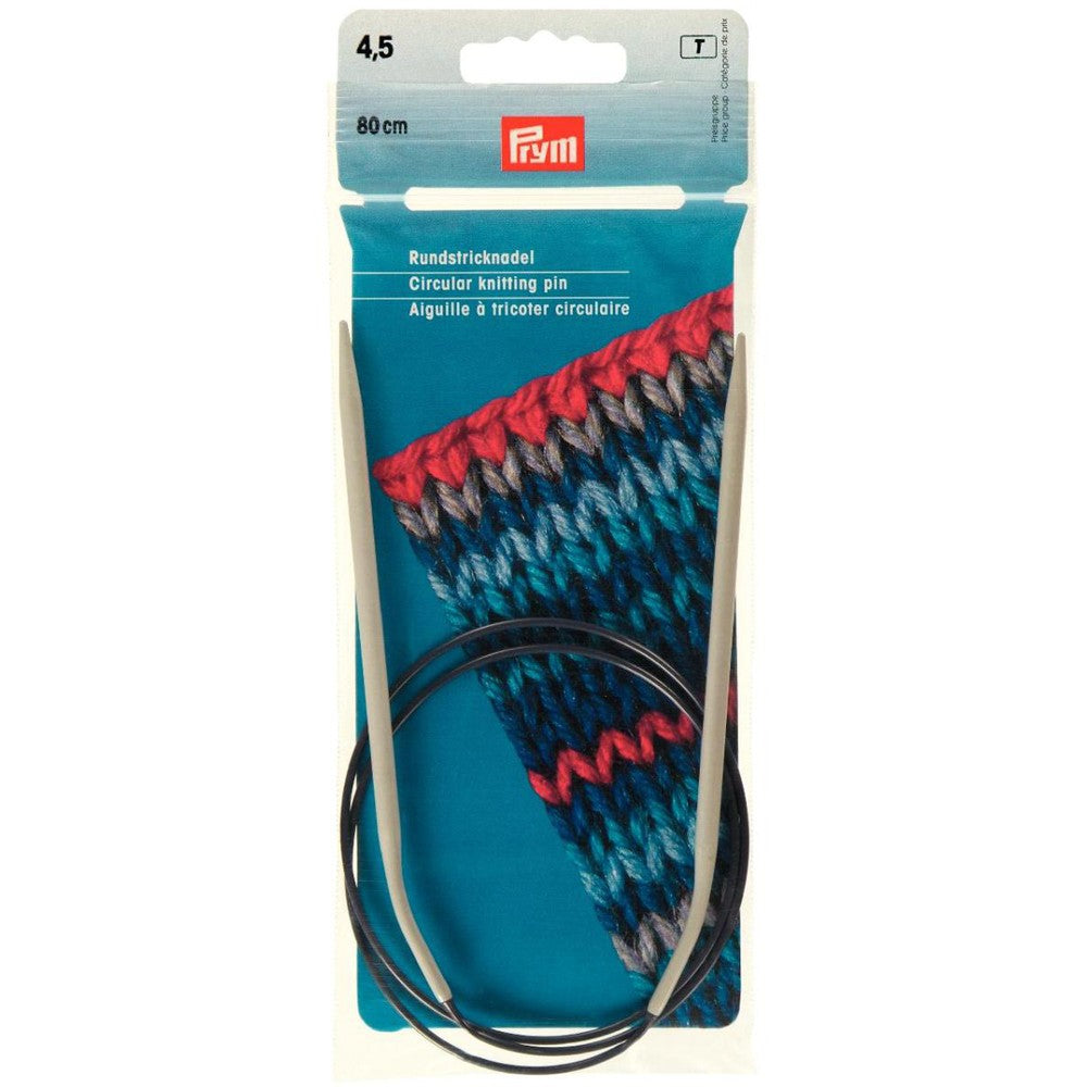 PRYM 4.5 mm 80 cm Aluminium Circular Knitting Needle - 211279