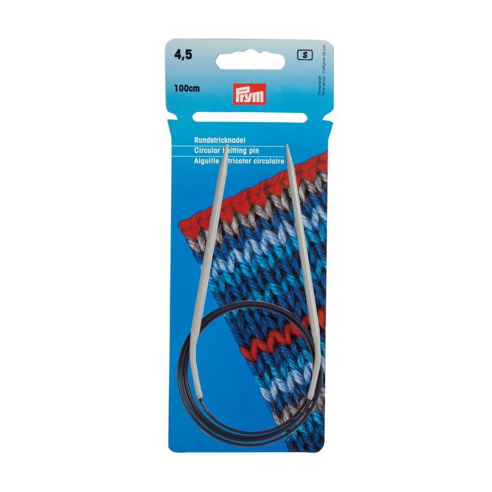 PRYM 4.5 mm 100 cm Aluminium Circular Knitting Needle - 211281