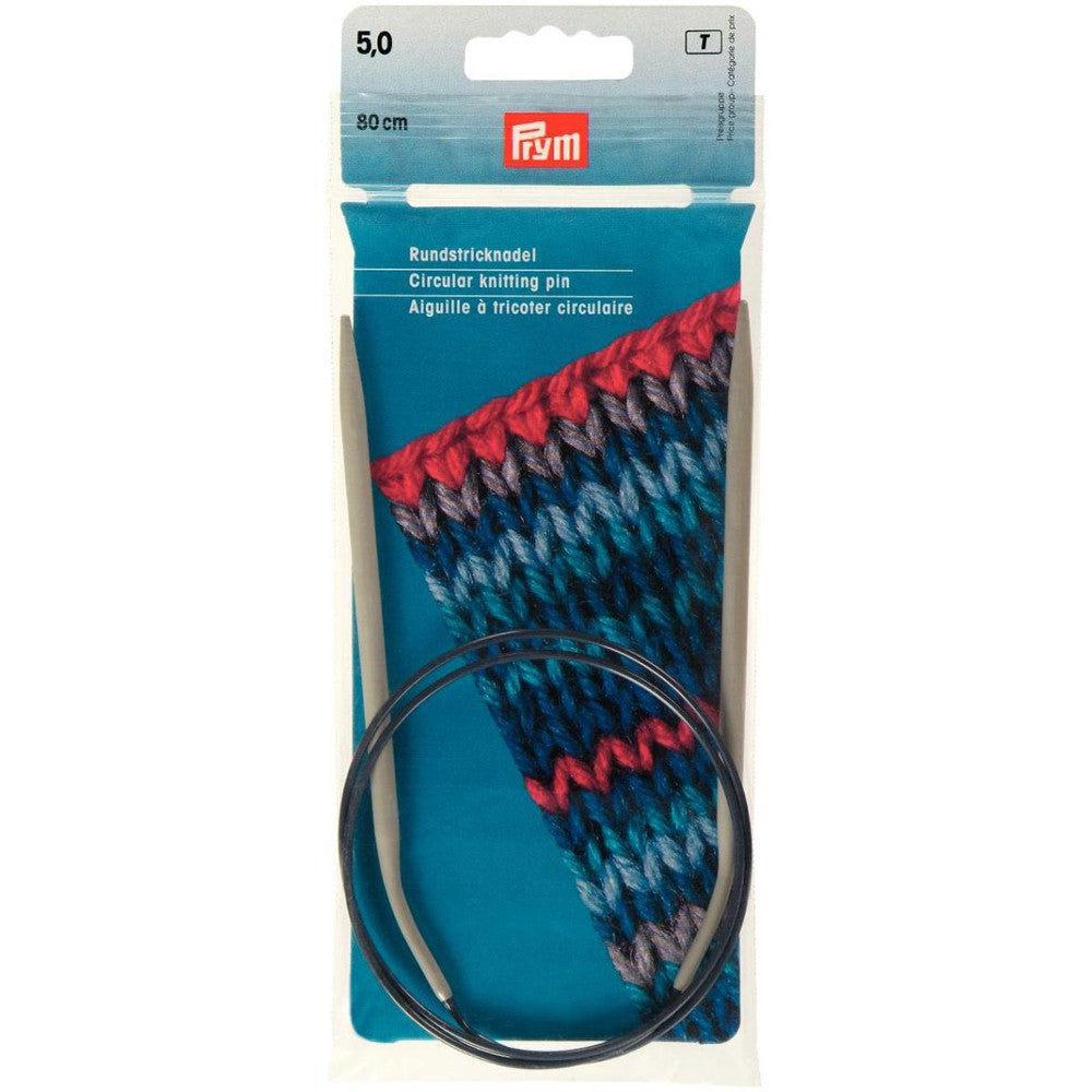 PRYM 5 mm 80 cm Aluminium Circular Knitting Needle - 211294