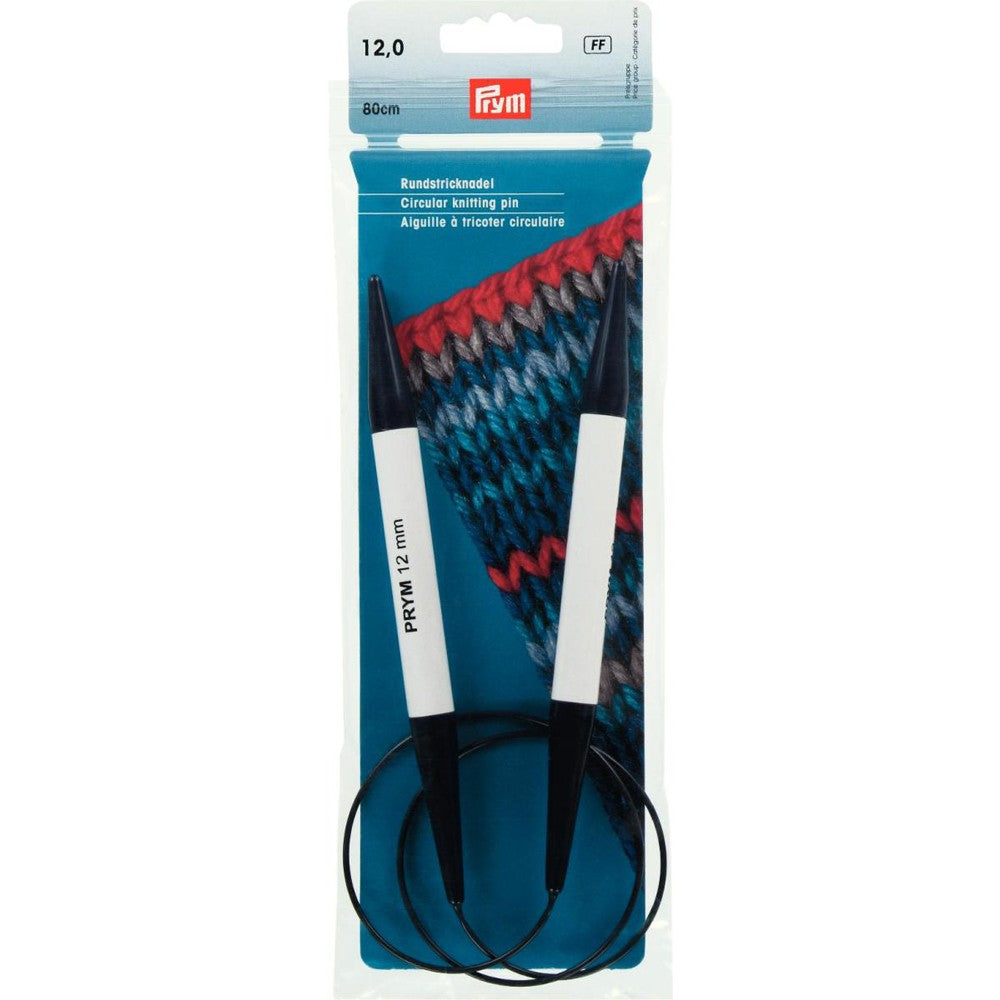 PRYM 12 mm 80 cm Plastic Circular Knitting Needle - 211314