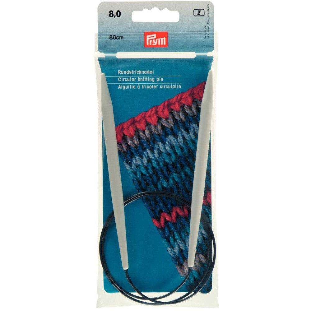 PRYM 8 mm 80 cm Aluminium Circular Knitting Needle - 211352