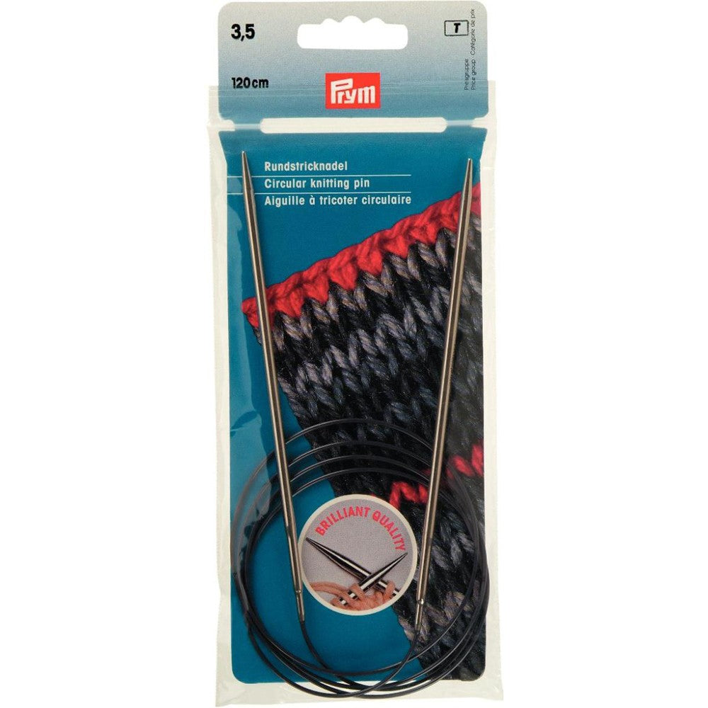 PRYM 3.5 mm 120 cm Brass Circular Knitting Needle - 21213