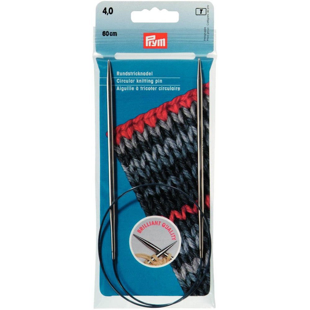 PRYM 4 mm 60 cm Brass Circular Knitting Needle - 212142