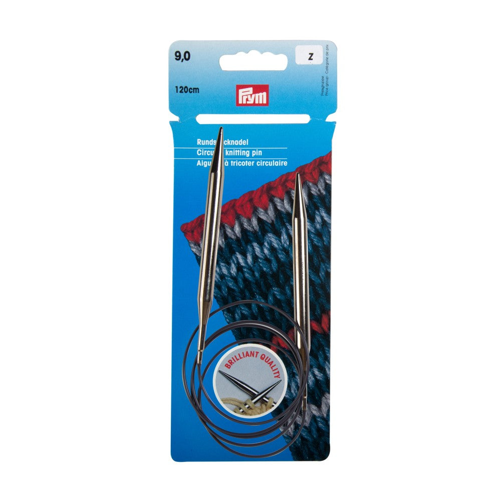 PRYM 9 mm 120 cm Brass Circular Knitting Needle -212227