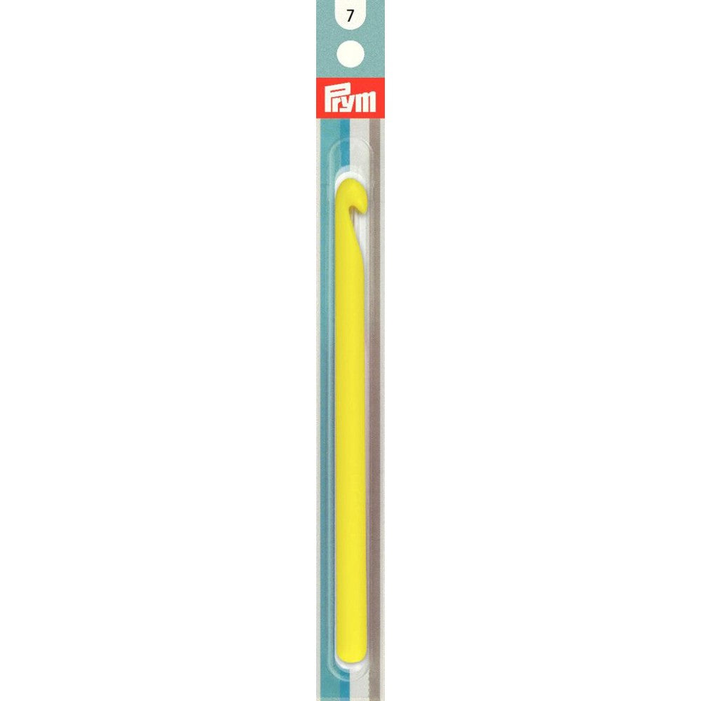 PRYM 7 mm 14 cm Plastic Crochet Hook For Wool, Yellow -  218570