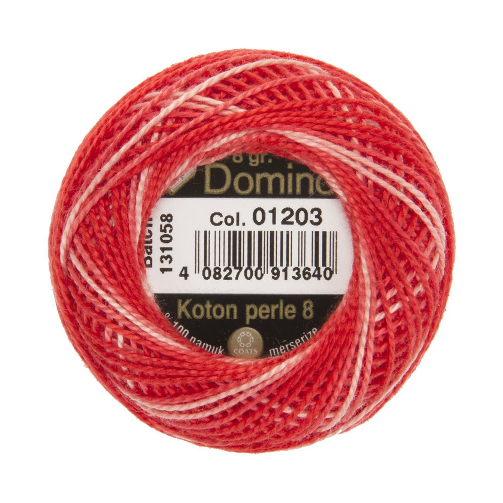 Domino Cotton Perle Size 8 Embroidery Thread (8 g), Variegated - 4598008-01203