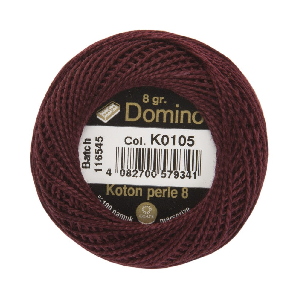 Domino Cotton Perle Size 8 Embroidery Thread (8 g), Purple - 4598008-K0105