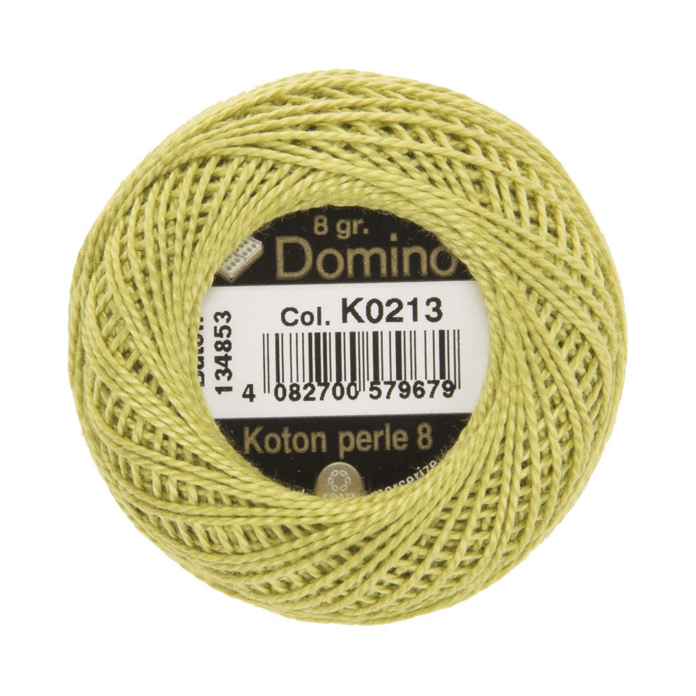 Domino Cotton Perle Size 8 Embroidery Thread (8 g), Green - 4598008-K0213