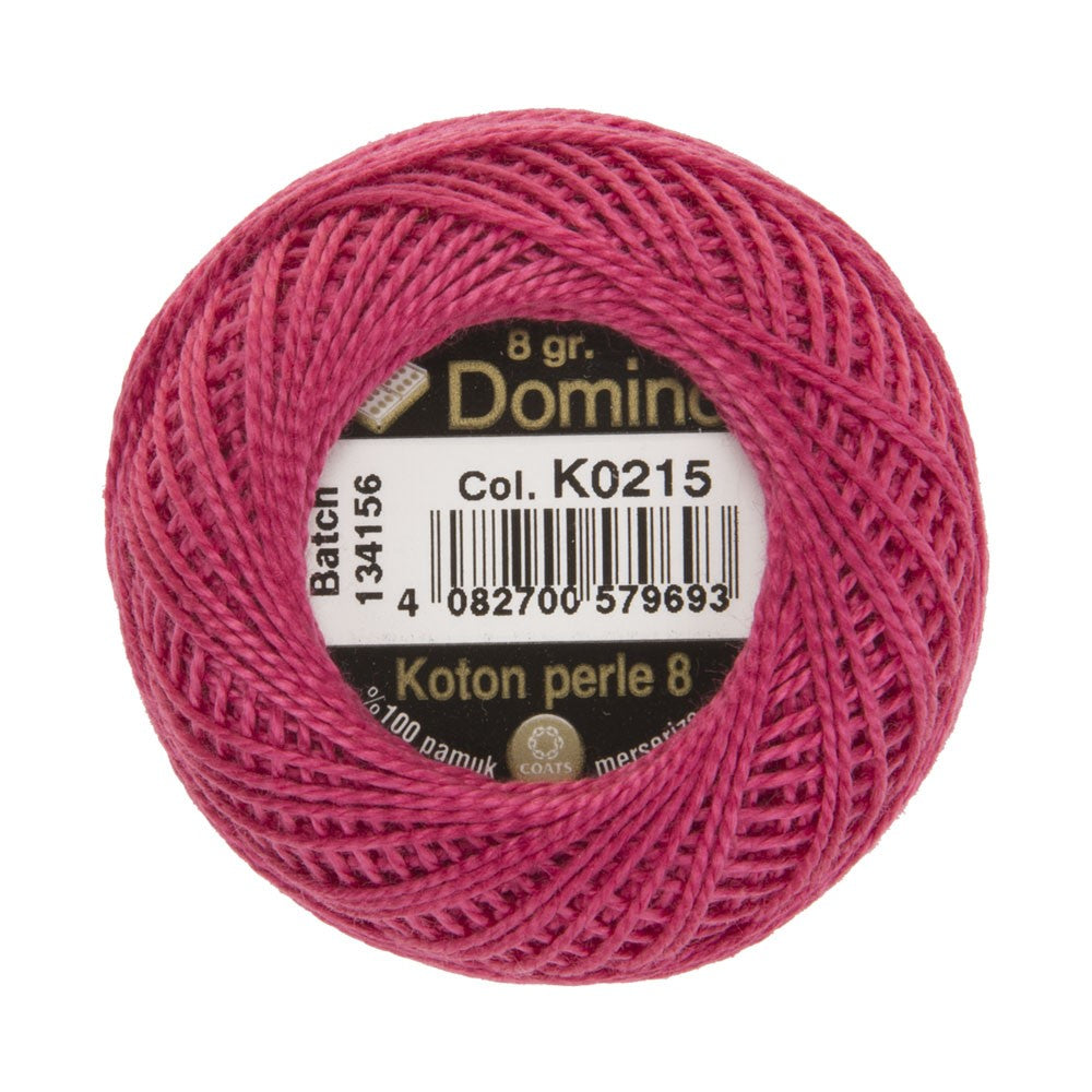 Domino Cotton Perle Size 8 Embroidery Thread (8 g), Purple - 4598008-K0215