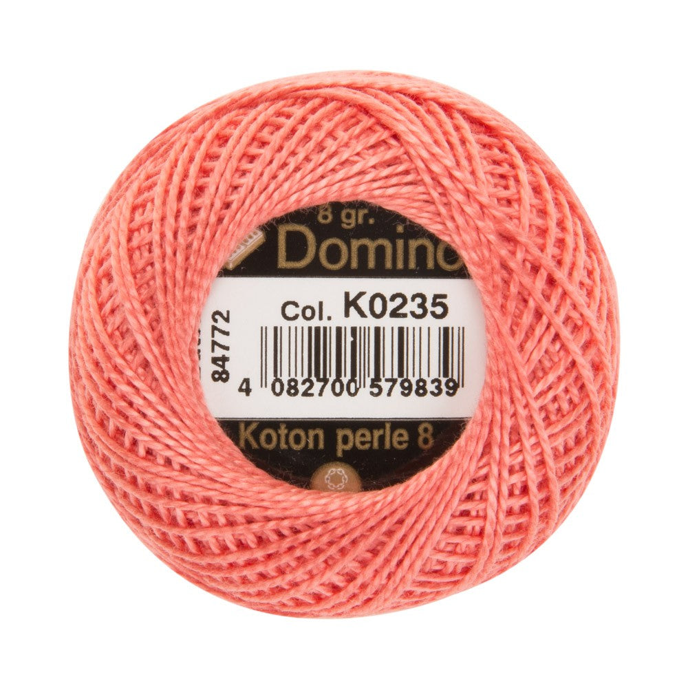Domino Cotton Perle Size 8 Embroidery Thread (8 g), Pink - 4598008-K0235