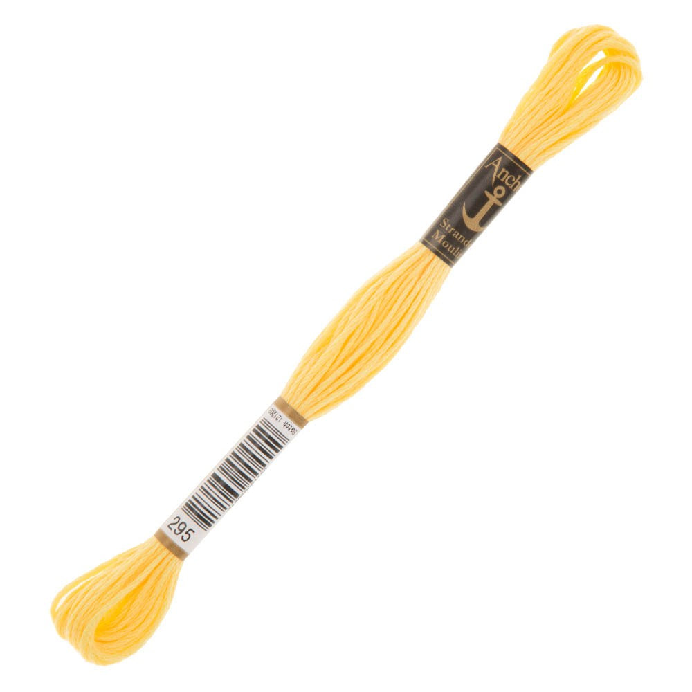 Anchor Stranded Mouline Embroidery Thread, 8m, Yellow - 0295