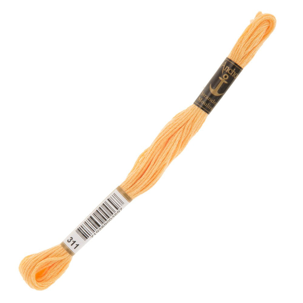 Anchor Stranded Mouline Embroidery Thread, 8m, Orange - 0311