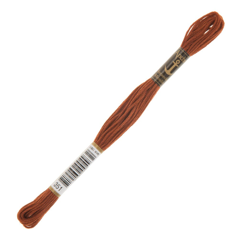 Stranded Embrider Thread Anchor Stranded Mouline Embroidery Thread, 8m, Brown - 0351