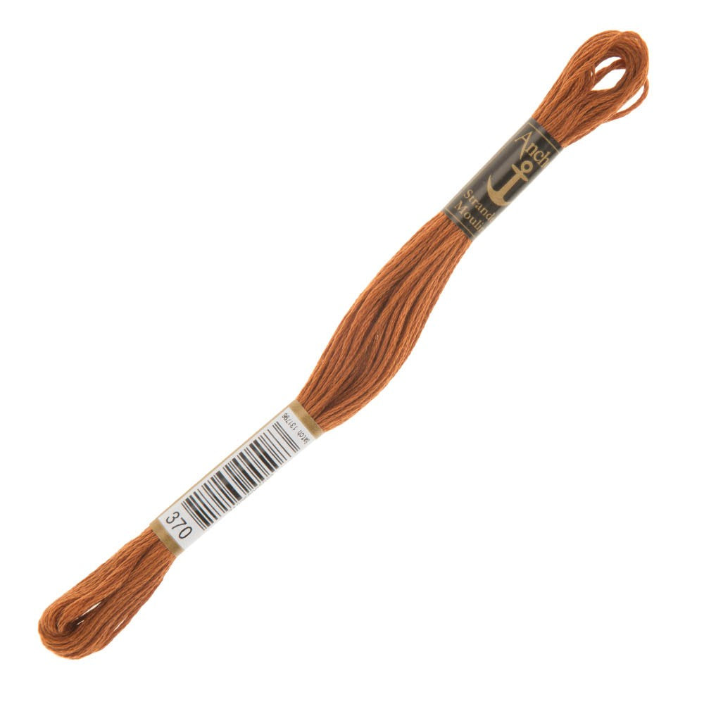 Stranded Embroidery Threads Anchor Stranded Mouline Embroidery Thread, 8m, Brown - 0370