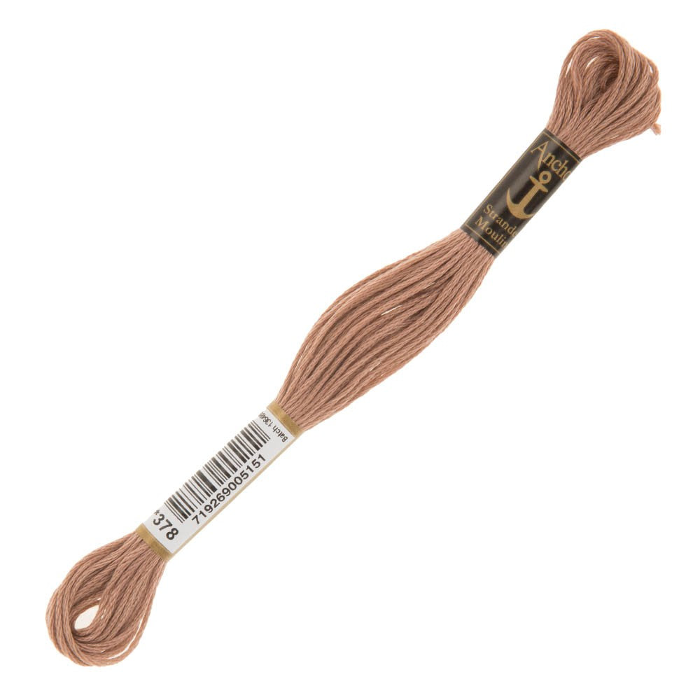 Anchor Stranded Mouline Embroidery Thread, 8m,  Pink - 0378