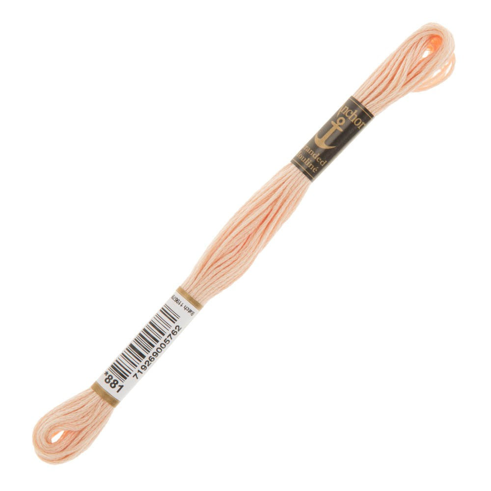 Stranded Embrider Thread Anchor Stranded Mouline Embroidery Thread, 8m, Pink - 0881