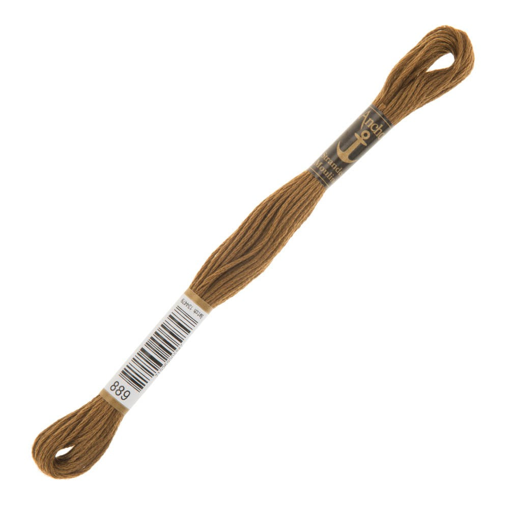 Anchor Stranded Mouline Embroidery Thread, 8m, Brown - 0889