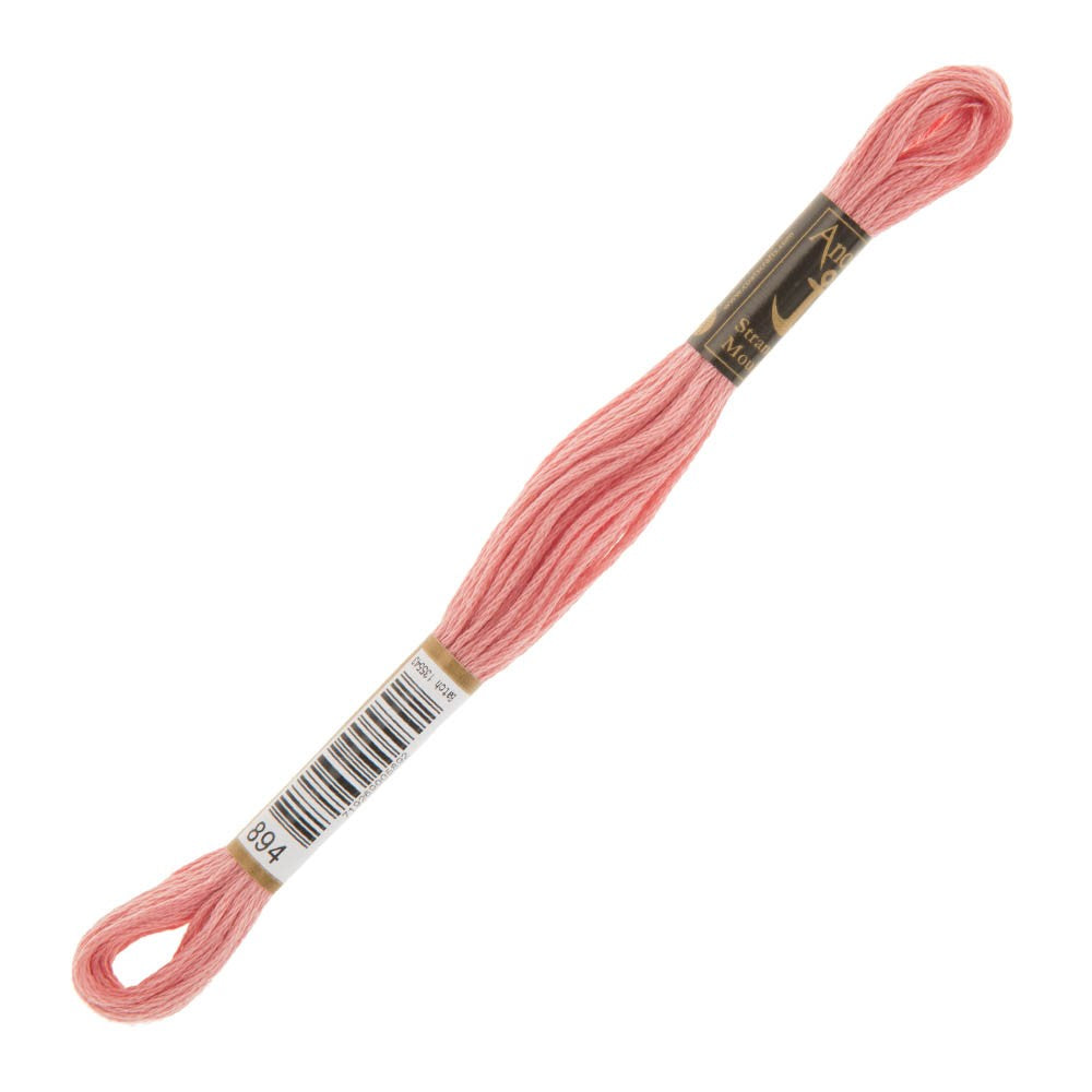 Anchor Stranded Mouline Embroidery Thread, 8m, Pink - 0894