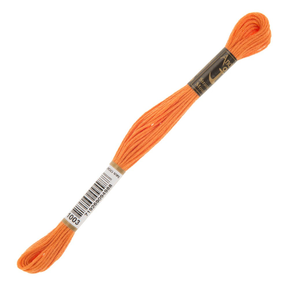 Stranded Embroidery Threads Anchor Stranded Mouline Embroidery Thread, 8m, Orange - 1003