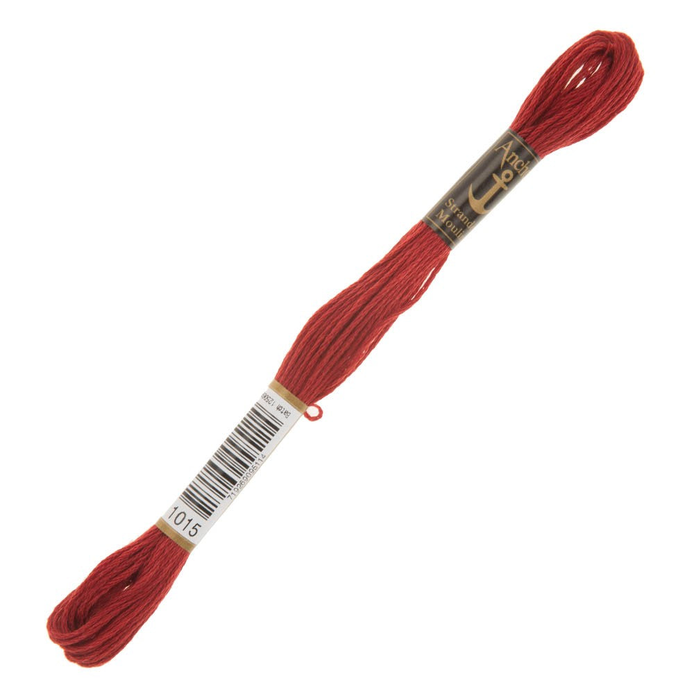 Anchor Stranded Mouline Embroidery Thread, 8m, Red - 1015
