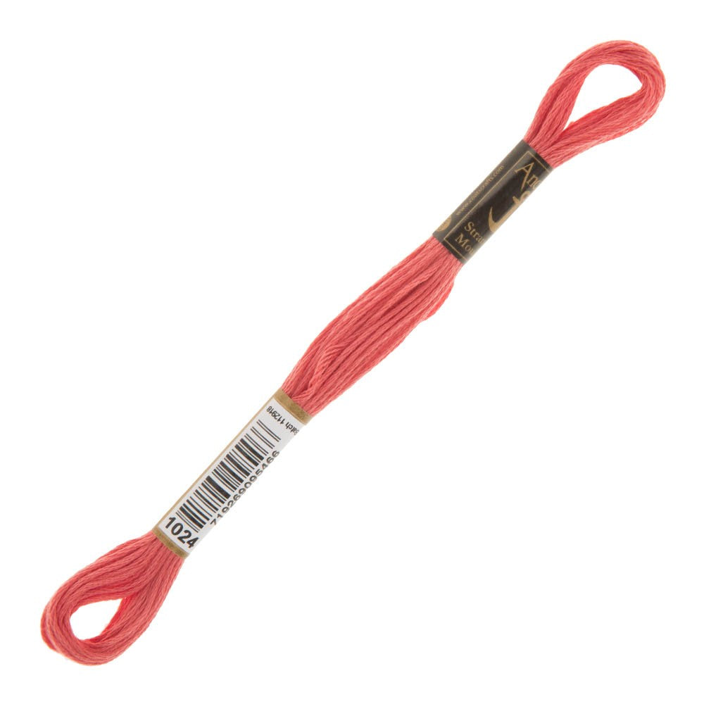 Anchor Stranded Mouline Embroidery Thread, 8m, Pink - 1024