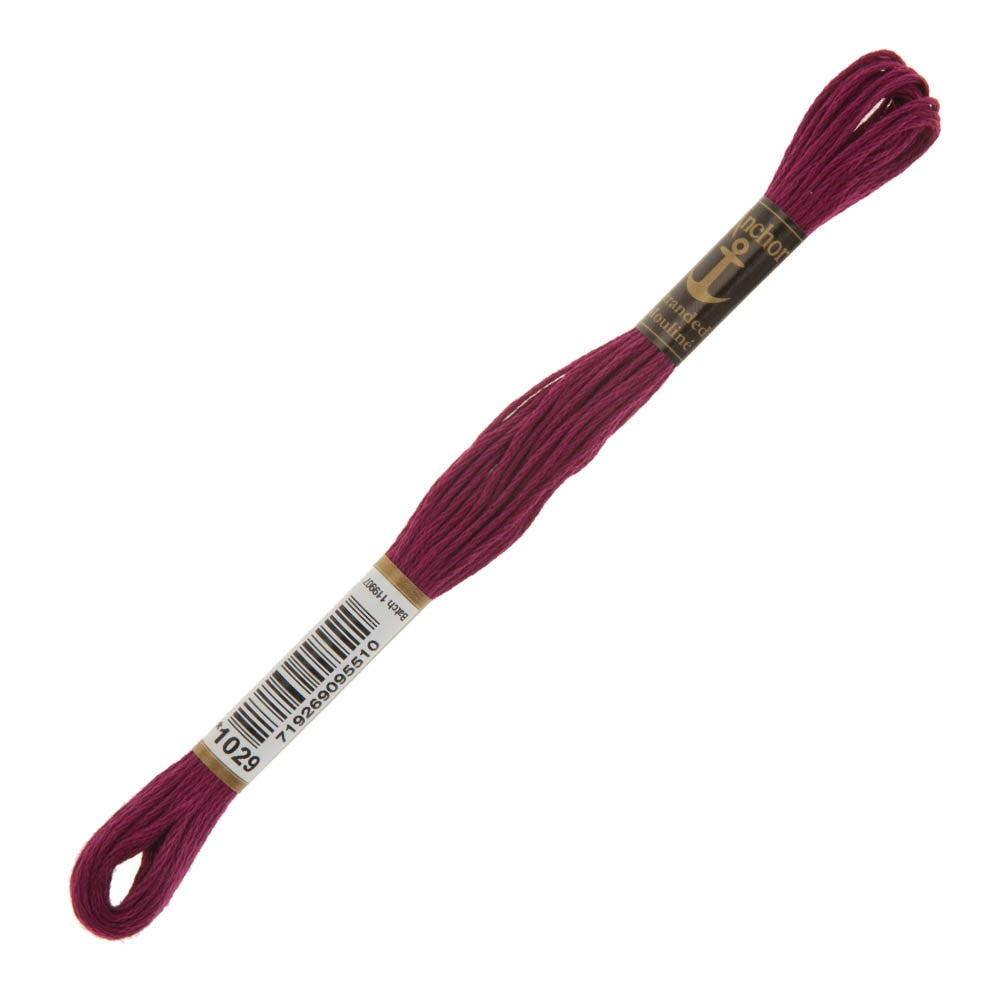 Stranded Embrider Thread Anchor Stranded Mouline Embroidery Thread, 8m, Purple - 1029