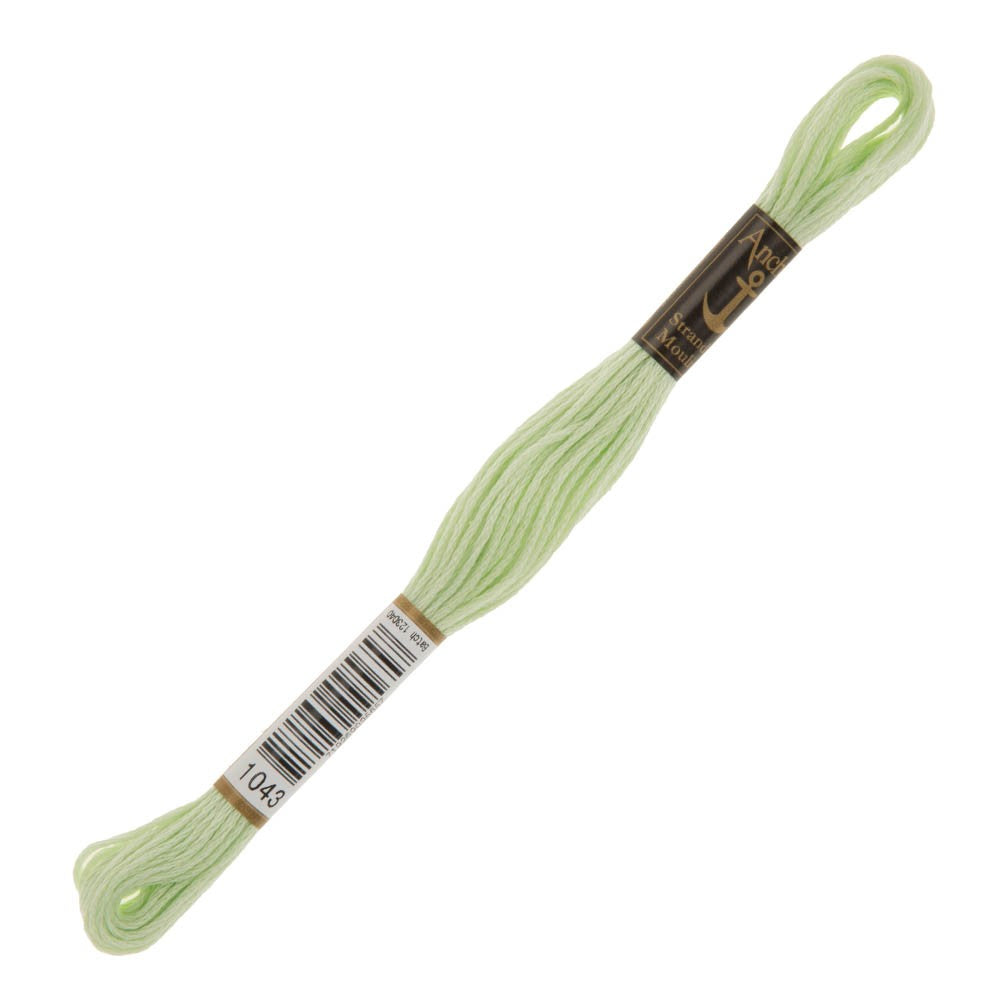 Anchor Stranded Mouline Embroidery Thread, 8m, Green - 1043