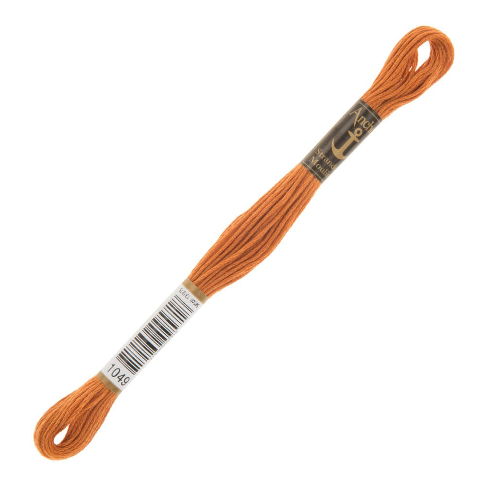 Stranded Embroidery Threads Anchor Stranded Mouline Embroidery Thread, 8m, Orange - 1049
