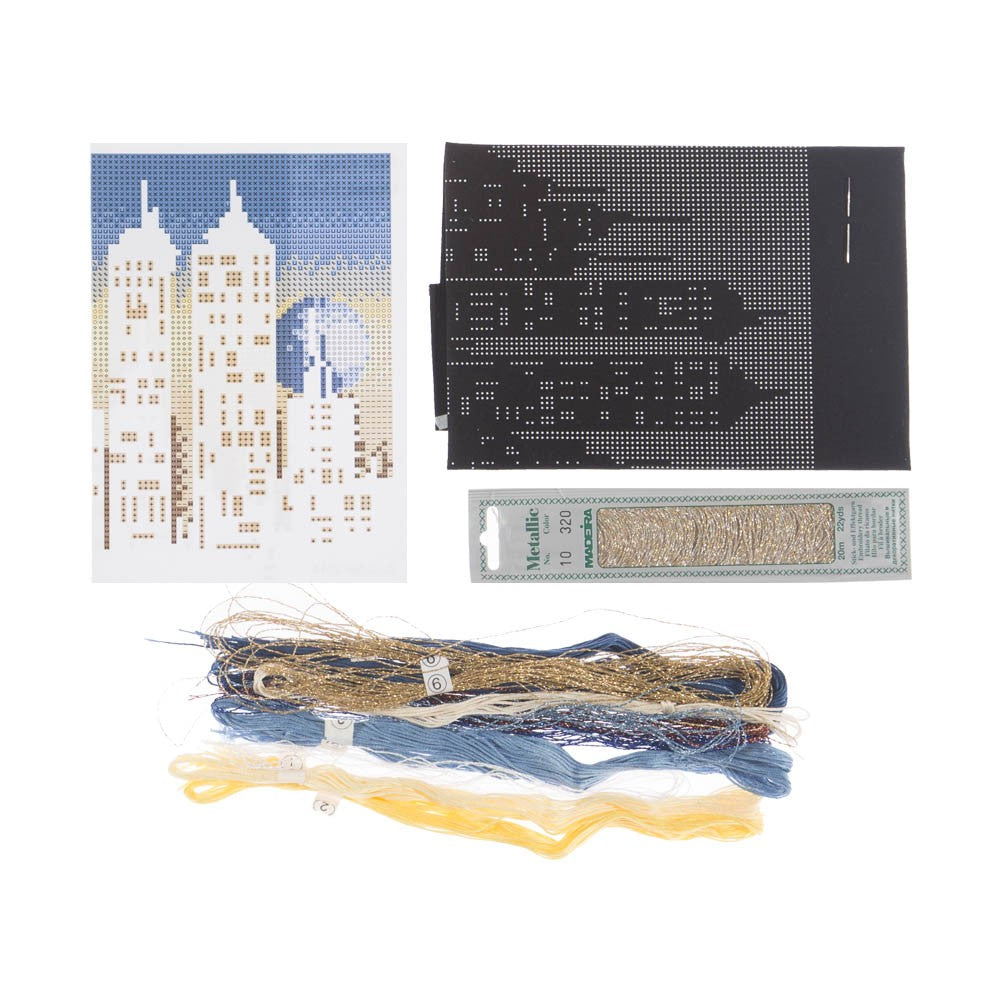 Duftin Petit Knots Skyline Stamped Embroidery Kit - 13021-AA0358