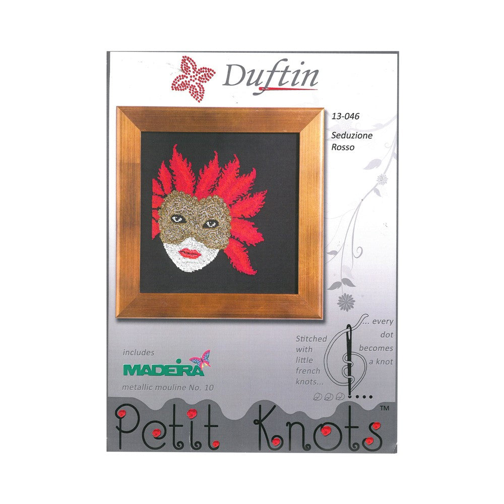 Duftin Petit Knots Rosso Stamped Embroidery Kit - 13046-AA0361