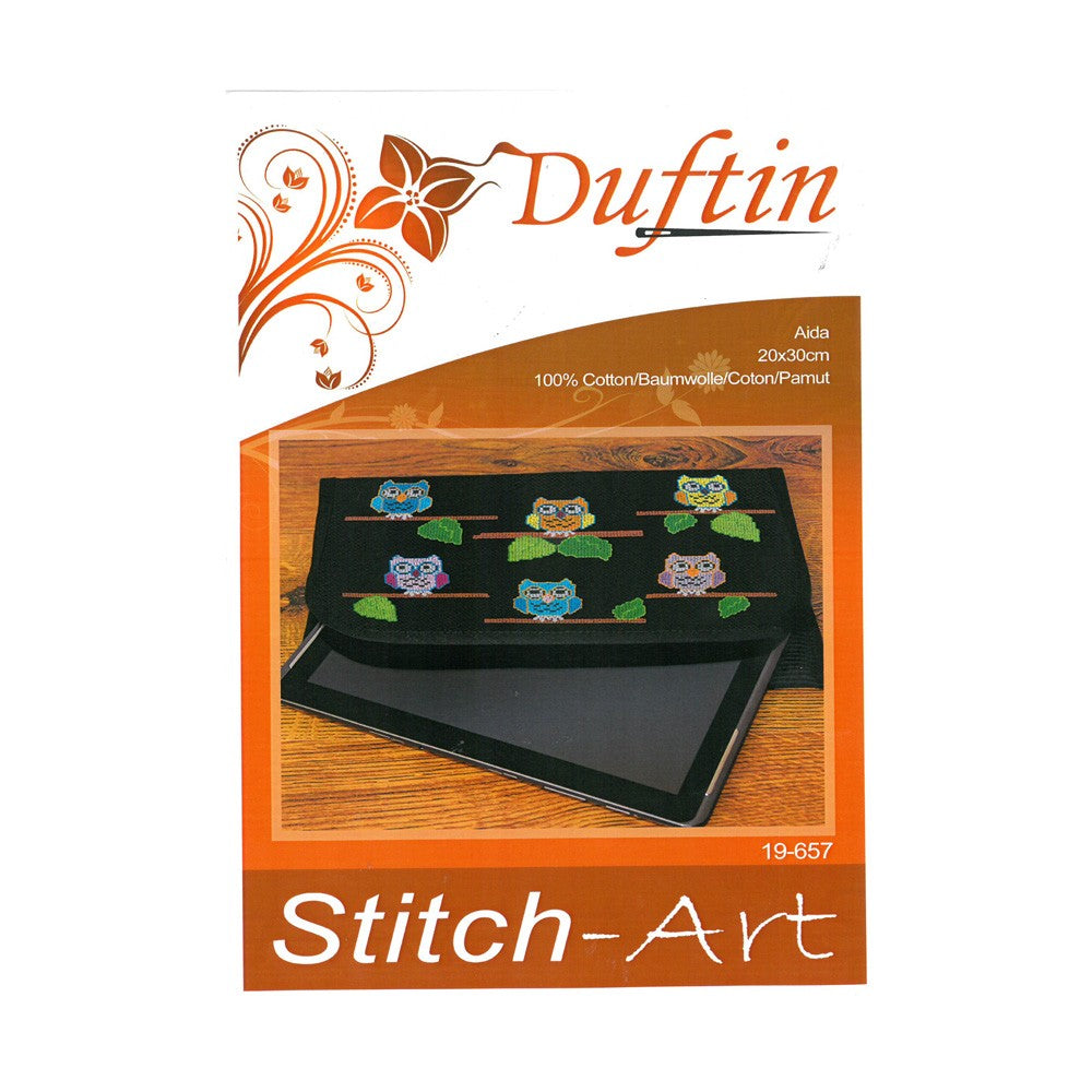 Duftin Stitch-Art Owls Motif Tablet Case Cross Stitch Kit - 19657-AA0364
