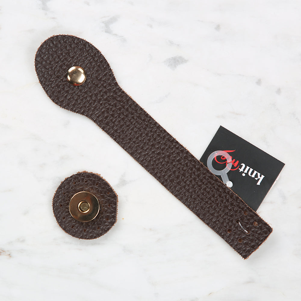 Knitme Snap Bag Cover 2.5x17 cm Brown BA-0045