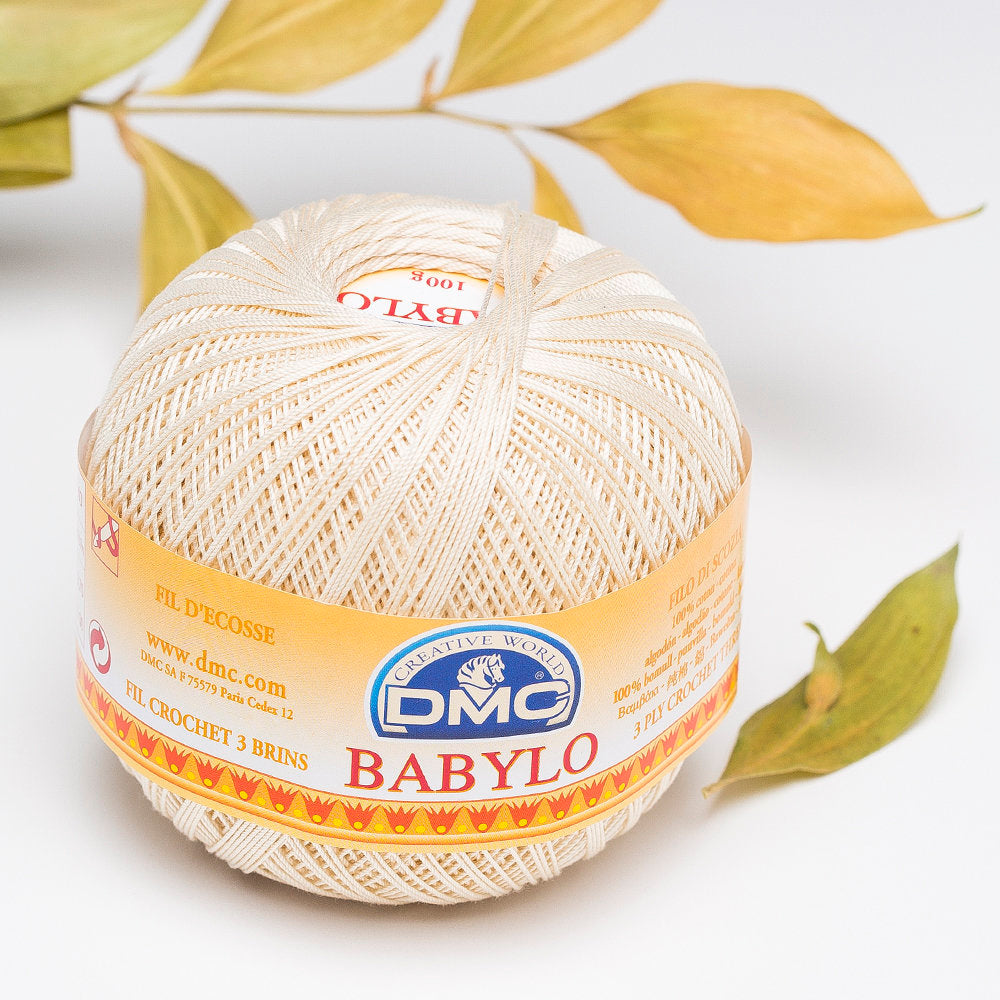 DMC Babylo 100g Cotton Crochet Thread No:10, Ecru