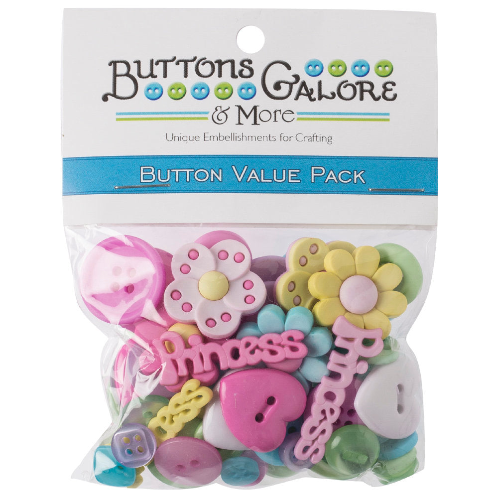 Buttons & Galore Decorative Baby Button, Princess