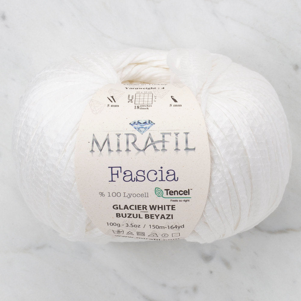Mirafil Fascia Yarn, Glacier White - 01