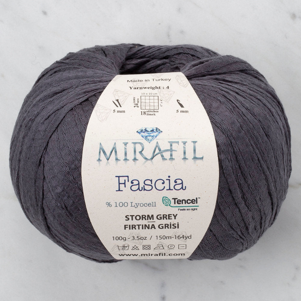 Mirafil Fascia Yarn, Storm Grey - 15
