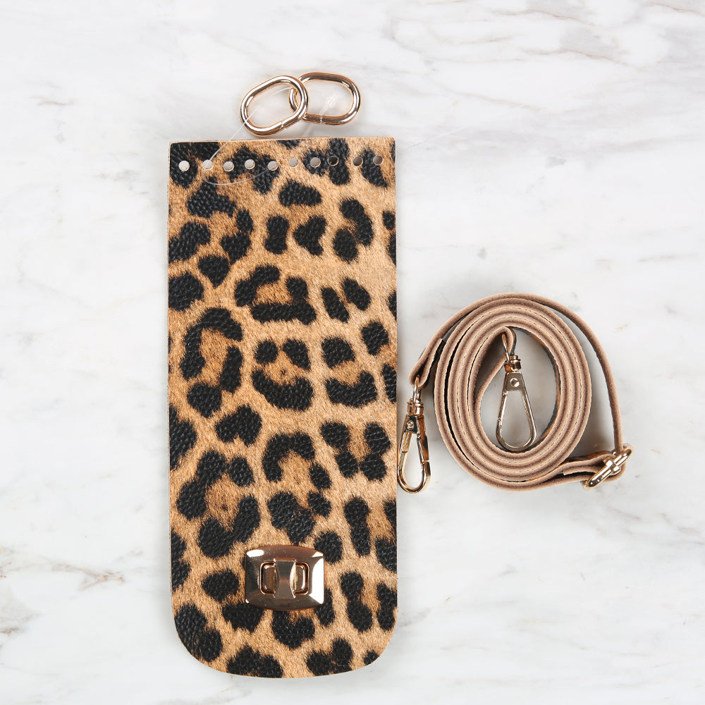 Knitme Clip Phone Set 8.5x20 cm Leopard BA-0047