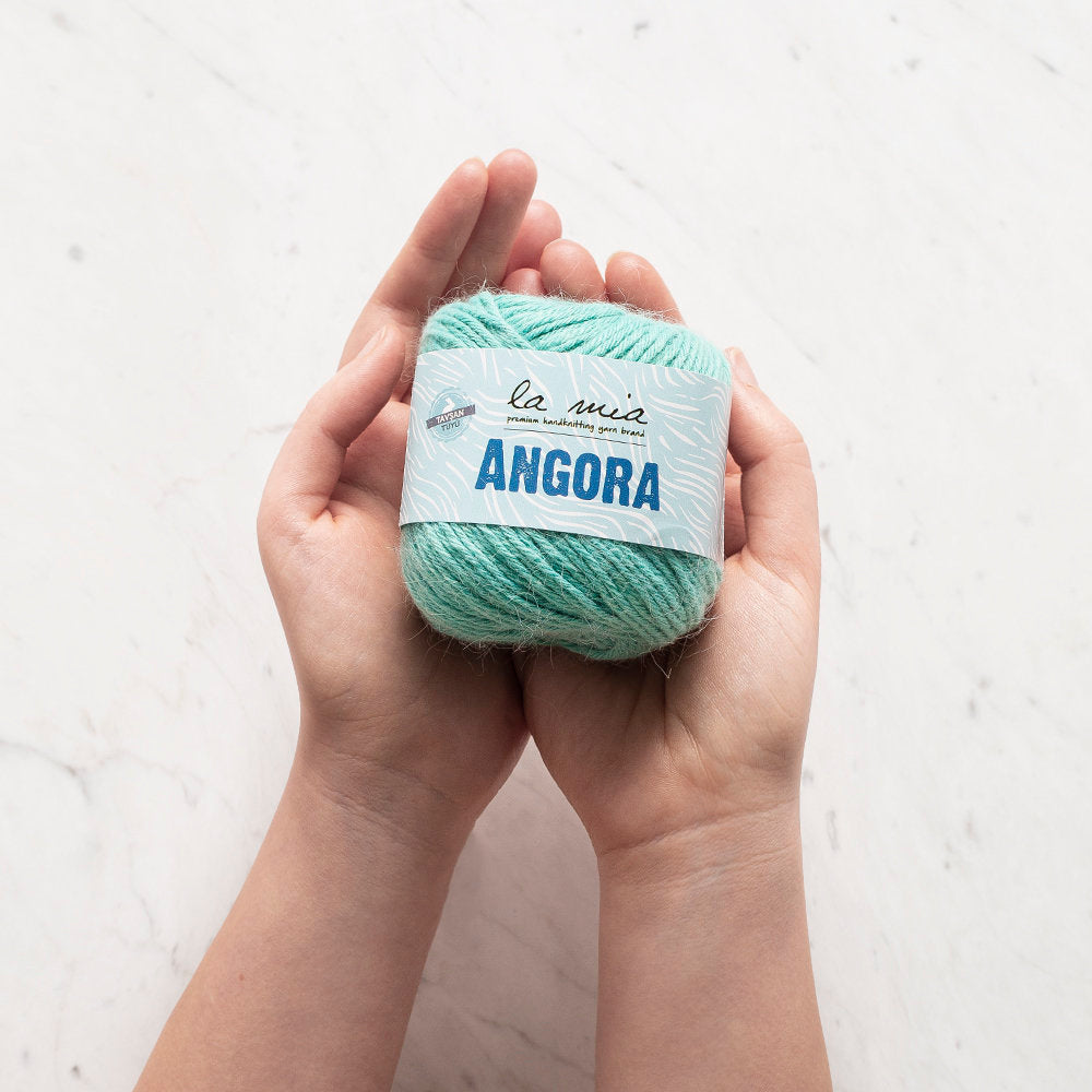 La Mia Angora 50gr Hand Knitting Yarn, White - L001