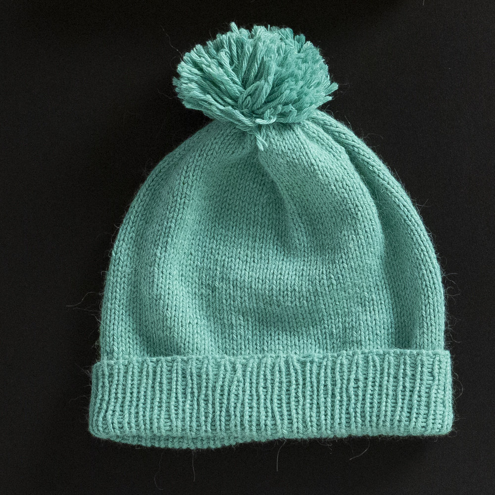 La Mia Angora Beanie Kit, Mint Green