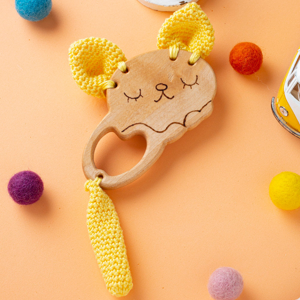 Hobi Baby Dolphin Shaped Organic Wooden Teething Ring - DK002