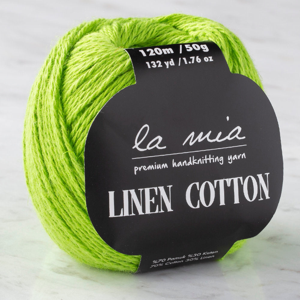 La Mia Linen Cotton Yarn, Light Green  - L186