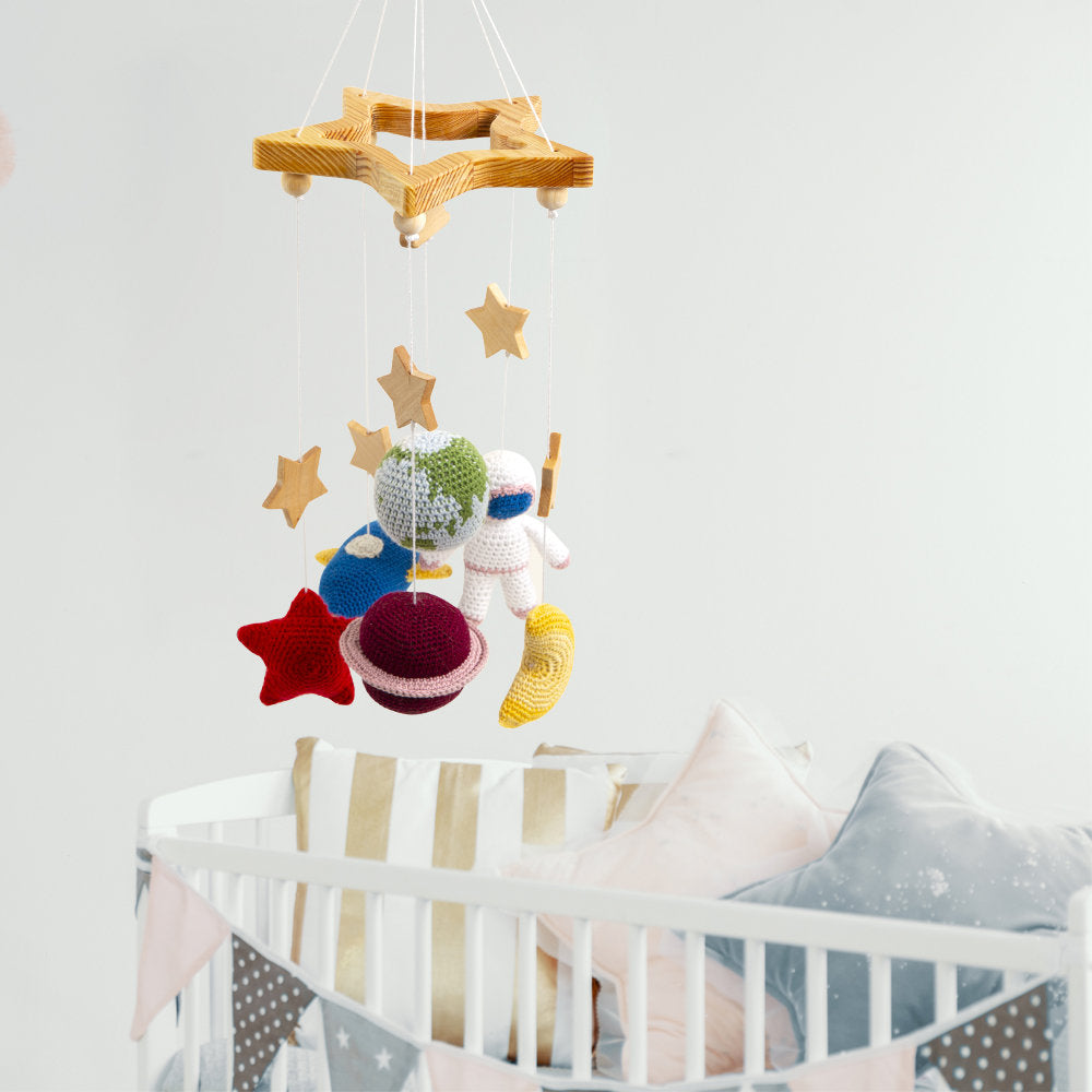 Hobi Baby Star Shaped Wooden Baby Crib Mobile Set