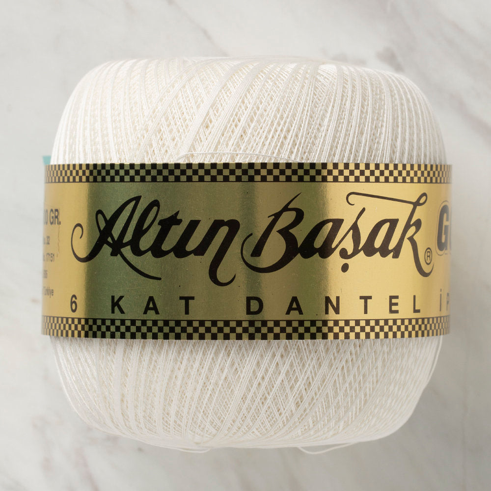 Altinbasak Gold No: 70 6 ply Lace Thead Ball, Cream - Cream