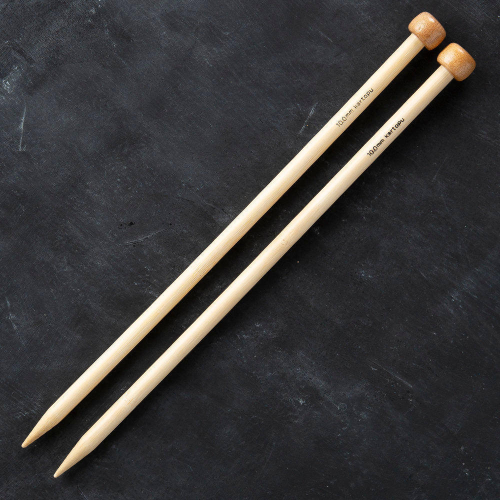 Kartopu Bamboo 33 cm 10 mm Bamboo Knitting Needles
