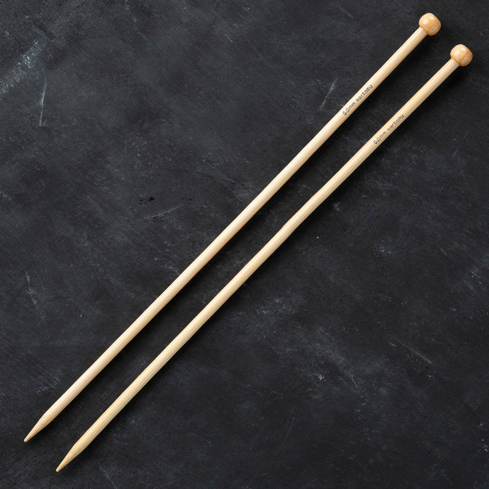 Kartopu Bamboo 33 cm 6 mm Bamboo Knitting Needles