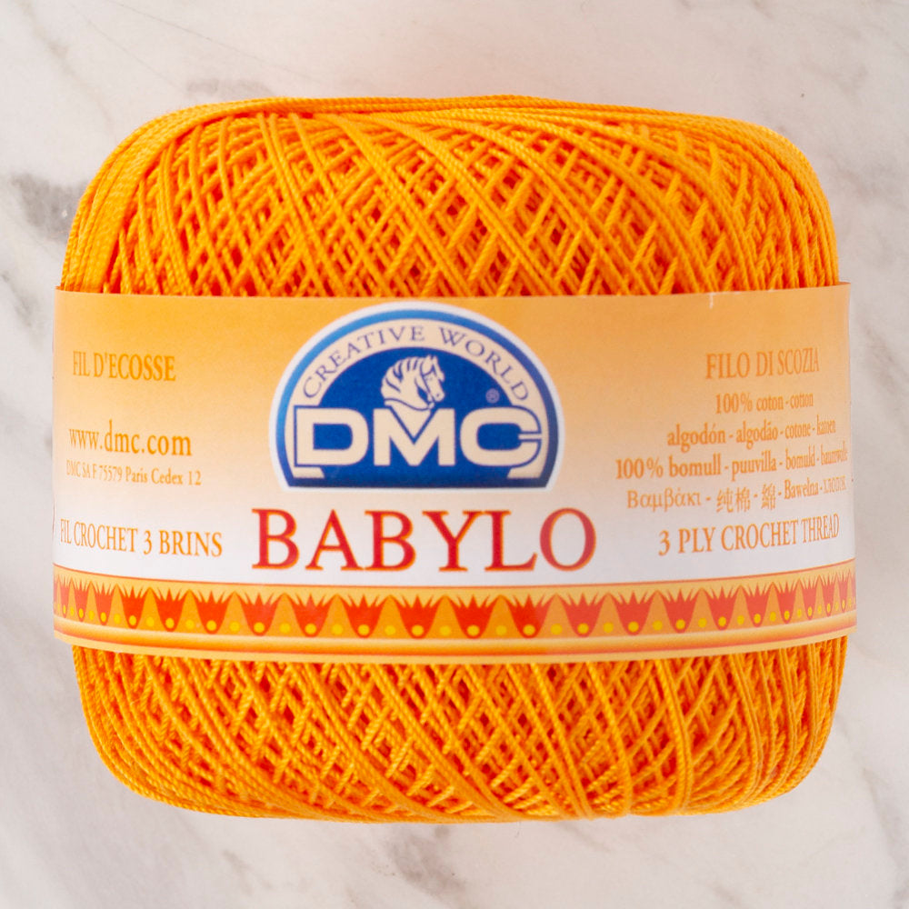 DMC Babylo 50g Cotton Crochet Thread No:10, Orange - 741