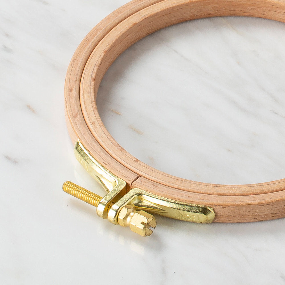 Nurge 8 mm Beech Wood Adjustable Embroidery Hoop - No.1